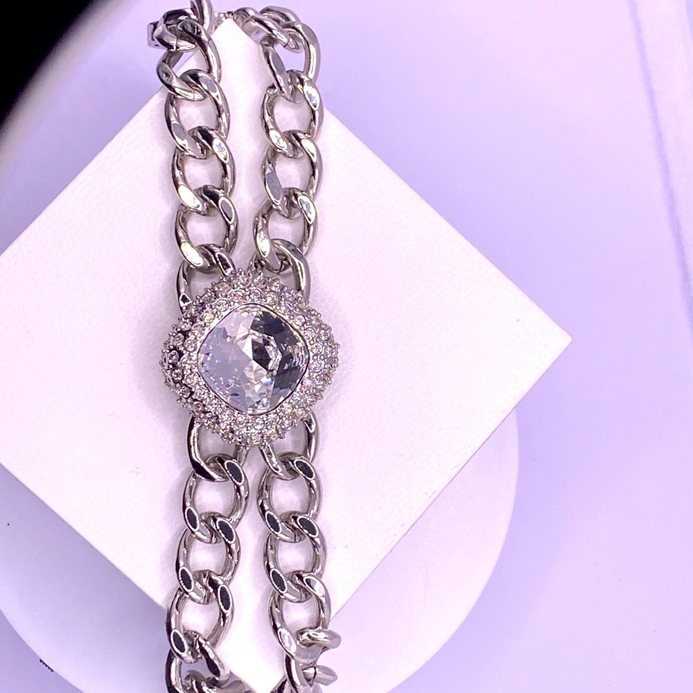 Lola & Grace Swarovski Elements Silver Tone Bracelet
